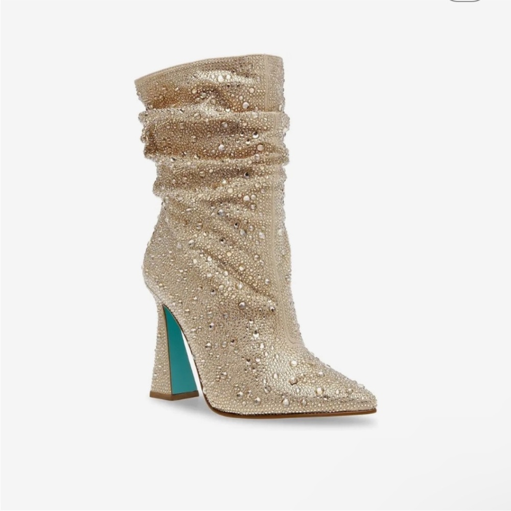 Betsey Johnson rhinestone boots!